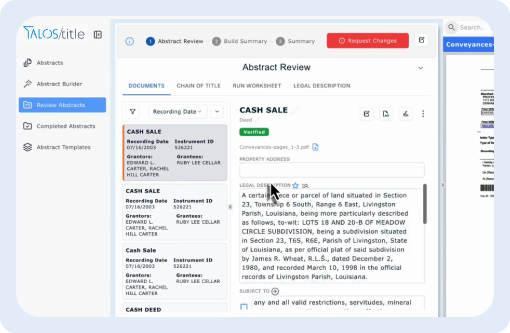 Title Software for Document Review